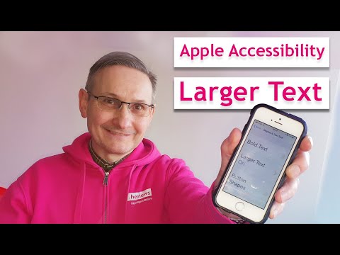 Apple Accessibility: Larger text. Making Apple products accessible for visually impaired users